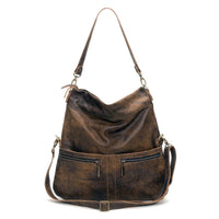 Original Lauren leather crossbody bag in brown, handcrafted, six ways to wear, functional and stylish.