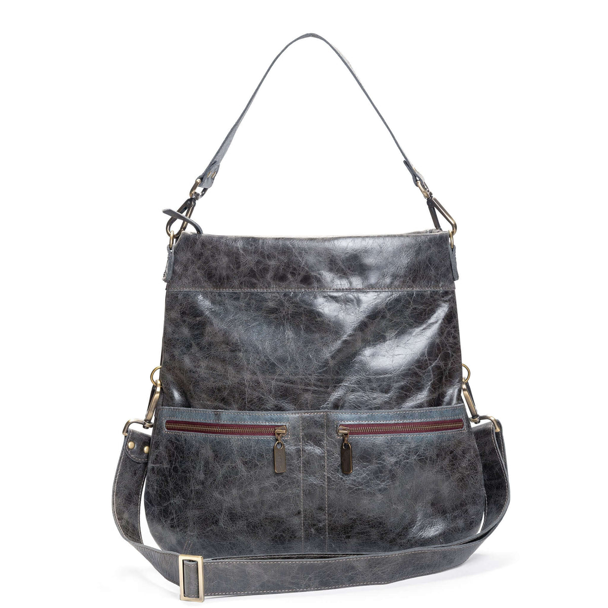 Lauren Crossbody bag in River Rock, stylish leather crossbody bags with spacious pockets and compartments.