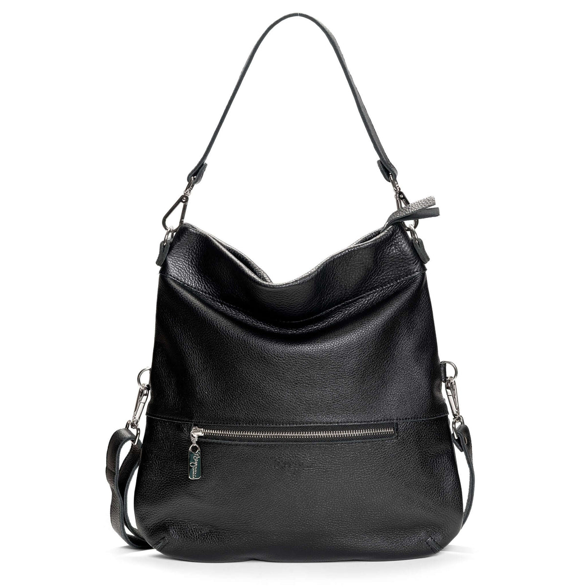 Mini Lauren 6-in-1 Convertible Leather Crossbody Bag - Noche, stylish and practical leather crossbody bag.