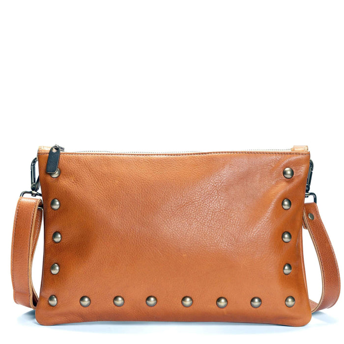 Nikki Studded Crossbody Bag - Whiskey