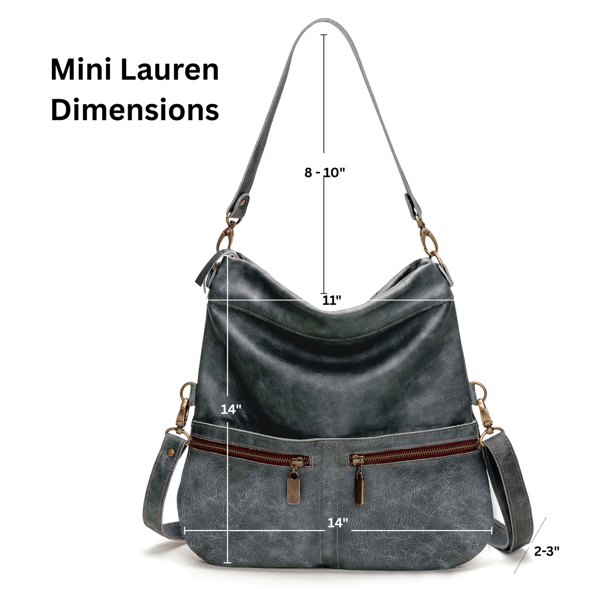 Original Lauren 6-in-1 Leather Crossbody Bag - Aquarius