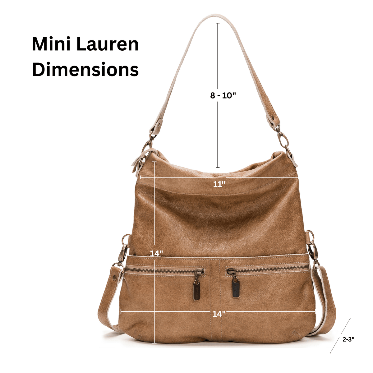 Mini Lauren 6-in-1 Convertible Leather Crossbody Bag - Rosarito Beach