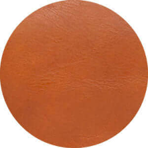 Allison Leather Eyeglass Case in rich orange color, showcasing the durable leather material.