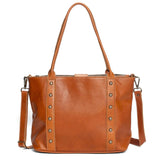 Edie Leather Tote - Whiskey