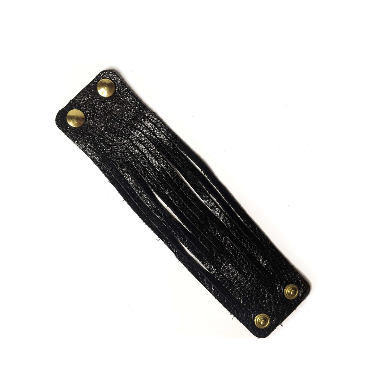 Fringe Leather Bracelet, Onyx | Brynn Capella, Made in USA, Bracelets, Leather Bracelet, Brynn Capella