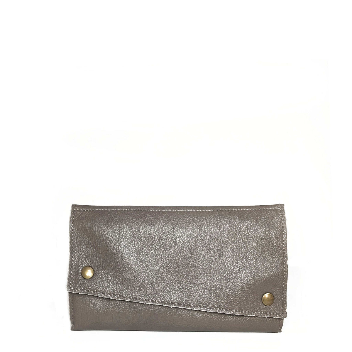 Slim Trifold leather wallet in Grey, Made in USA, Wallets & Money Clips, Tri-fold Wallet, Brynn Capella